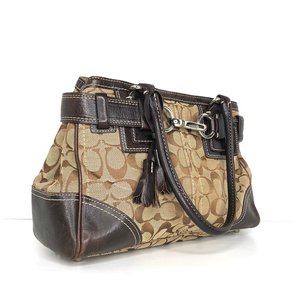Coach Signature Hampton Canvas Jacquard Tote 10245 - Picture 5 of 15
